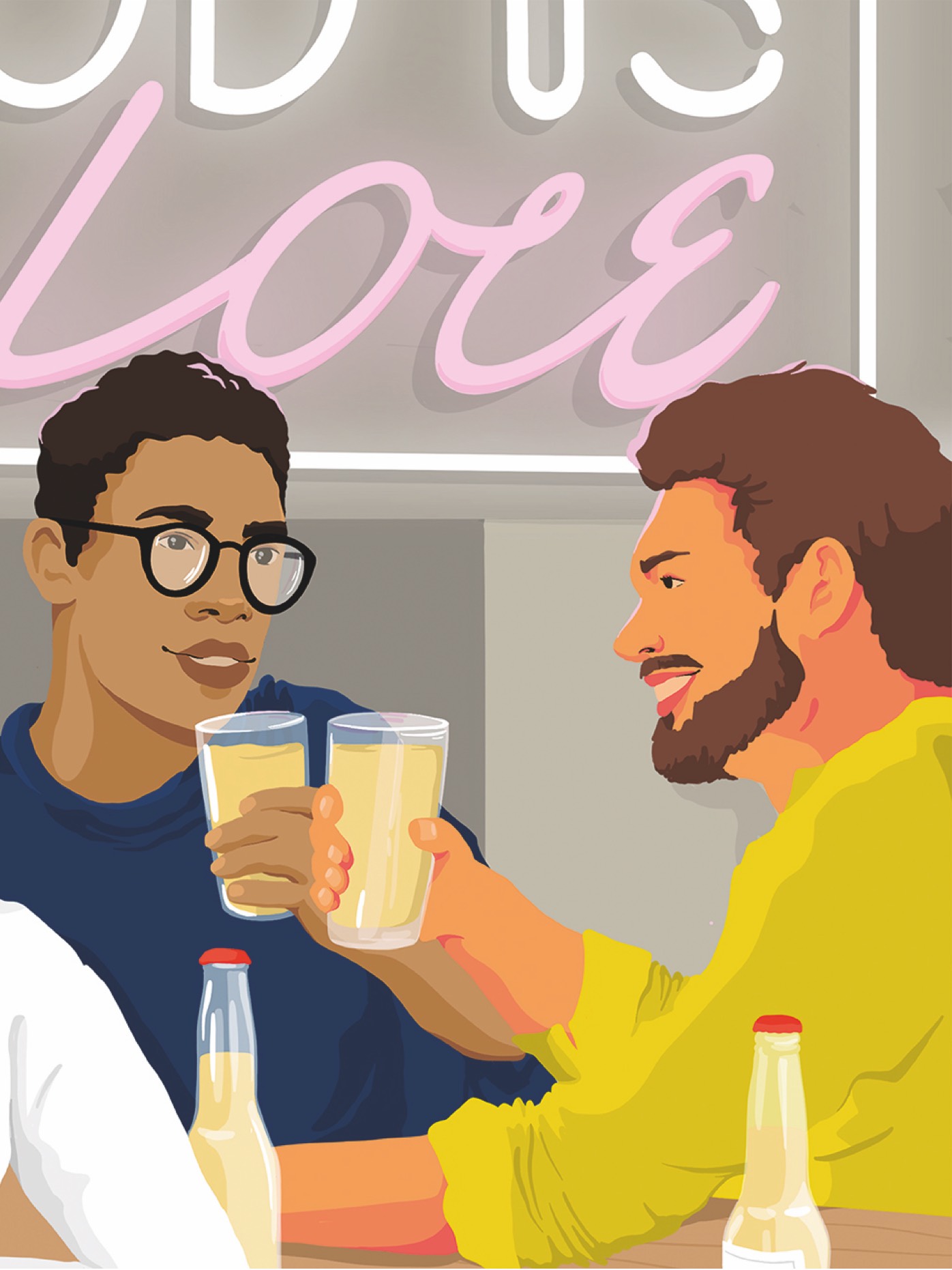 out for drinks illustration