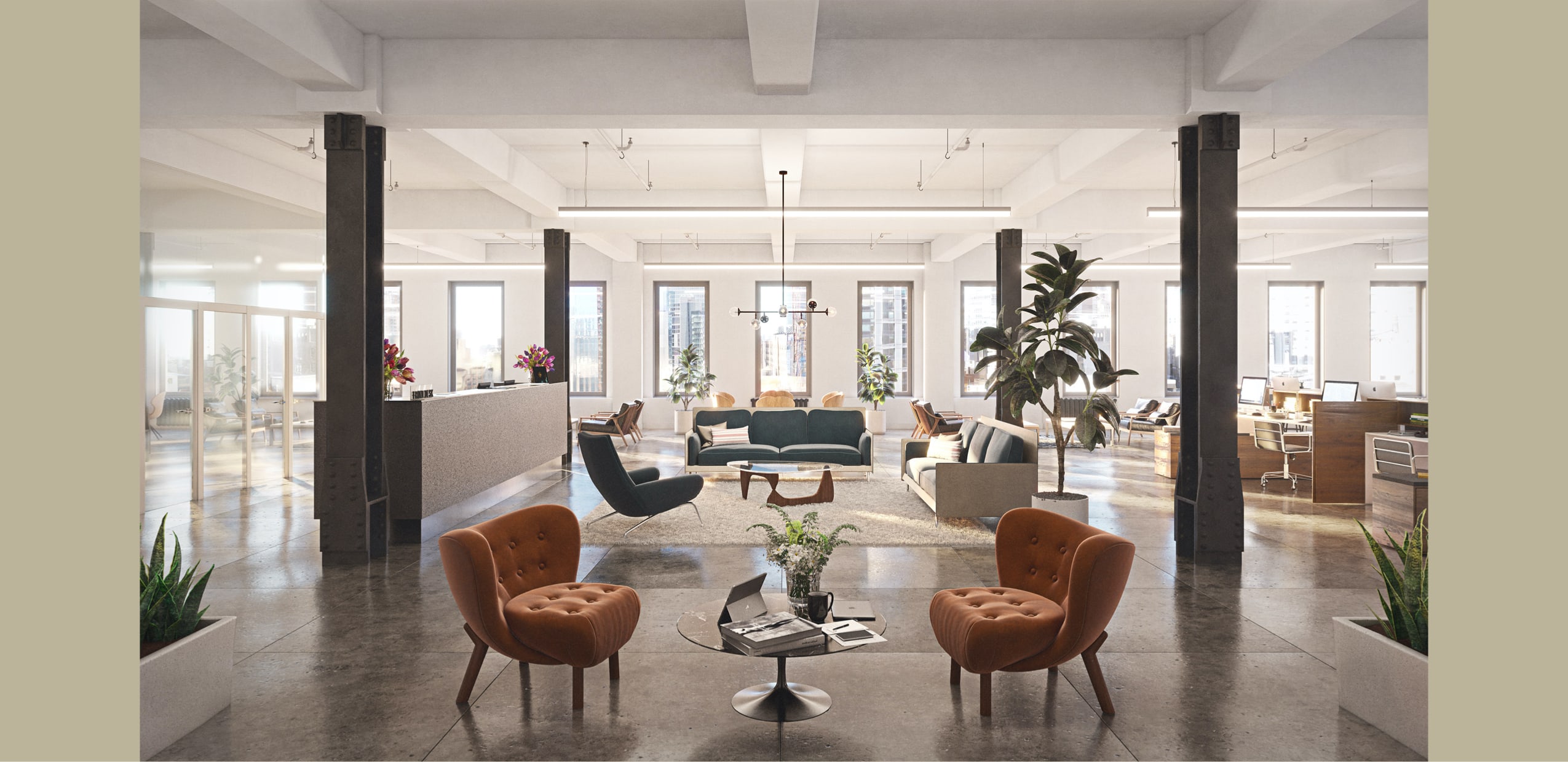 interior view of office